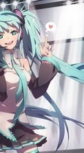 New mobile wallpapers - free download. Anime,Girls,Miku Hatsune,Vocaloids picture and image for mobile phones.