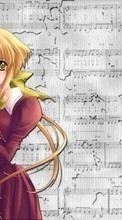 New mobile wallpapers - free download. Anime, Girls, Tools, Violins, Music picture and image for mobile phones.