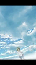 New mobile wallpapers - free download. Anime, Girls, Sky, Clouds picture and image for mobile phones.