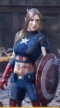 New mobile wallpapers - free download. Captain America, Girls, Cinema, People picture and image for mobile phones.
