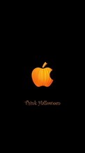 New mobile wallpapers - free download. Humor, Holidays, Brands, Logos, Apple, Halloween picture and image for mobile phones.