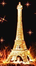 New mobile wallpapers - free download. Art, Stars, Architecture, Eiffel Tower picture and image for mobile phones.