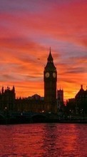 New mobile wallpapers - free download. Landscape, Cities, Sunset, Architecture, London, Big Ben picture and image for mobile phones.