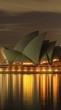 New mobile wallpapers - free download. Landscape, Cities, Sea, Night, Architecture, Sydney picture and image for mobile phones.