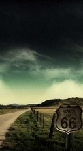 New 240x320 mobile wallpapers Landscape, Sky, Art, Roads free download.