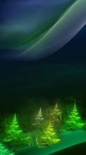 New 320x240 mobile wallpapers Landscape, Backgrounds, Art, Fir-trees free download.