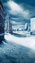 New 128x160 mobile wallpapers Landscape, Cities, Winter, Art, Bears, Moskow free download.