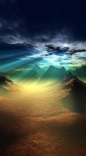 New mobile wallpapers - free download. Landscape, Sky, Art, Mountains picture and image for mobile phones.