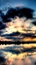 New 720x1280 mobile wallpapers Landscape, Water, Sunset, Sky, Art free download.