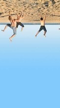 New 240x320 mobile wallpapers Humans, Sky, Art photo, Beach free download.