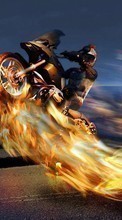 New mobile wallpapers - free download. Art photo, Motorcycles, Fire, Transport picture and image for mobile phones.