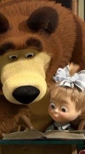 New mobile wallpapers - free download. Masha and the Bear,Cartoon picture and image for mobile phones.