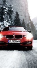 Auto, BMW, Roads, Mountains, Snow, Transport, Winter for Samsung Galaxy Fame