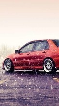 New mobile wallpapers - free download. Auto, Mitsubishi, Snow, Transport picture and image for mobile phones.