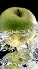 New mobile wallpapers - free download. Apples, Food, Background, Fruits, Water picture and image for mobile phones.
