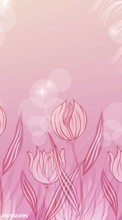 New mobile wallpapers - free download. Flowers, Tulips, Drawings picture and image for mobile phones.