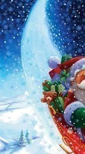 New mobile wallpapers - free download. Holidays, Winter, New Year, Jack Frost, Snow picture and image for mobile phones.