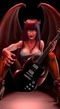 New mobile wallpapers - free download. Demons, Girls, Fantasy, Guitars, Music picture and image for mobile phones.