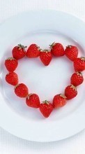 New mobile wallpapers - free download. Valentine&#039;s day, Food, Berries, Strawberry, Love, Holidays, Hearts picture and image for mobile phones.