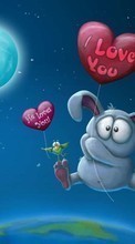 New mobile wallpapers - free download. Valentine&#039;s day, Rabbits, Love, Pictures, Funny, Animals picture and image for mobile phones.