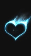 New mobile wallpapers - free download. Fire, Hearts, Love, Valentine&#039;s day, Drawings picture and image for mobile phones.