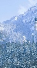 New mobile wallpapers - free download. Trees, Mountains, Landscape, Castles, Winter picture and image for mobile phones.