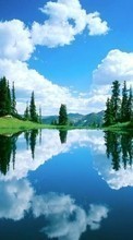 New mobile wallpapers - free download. Landscape, Water, Trees, Sky picture and image for mobile phones.