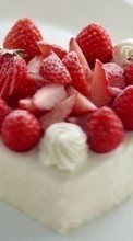 New mobile wallpapers - free download. Dessert, Food, Fruits, Strawberry picture and image for mobile phones.