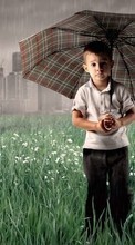 New mobile wallpapers - free download. Children, Rain, People picture and image for mobile phones.