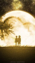 New mobile wallpapers - free download. Children, Fantasy, Moon picture and image for mobile phones.