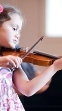 New mobile wallpapers - free download. Children,Violins,People,Music picture and image for mobile phones.
