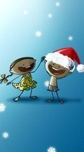 New 1080x1920 mobile wallpapers Humor, Holidays, Children, New Year, Christmas, Xmas, Drawings free download.