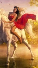 New mobile wallpapers - free download. Girls, Unicorns, Fantasy, People picture and image for mobile phones.