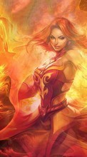 New mobile wallpapers - free download. Girls, Fantasy, Fire picture and image for mobile phones.