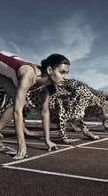 New mobile wallpapers - free download. Girls, Cheetah, People, Sports, Animals picture and image for mobile phones.
