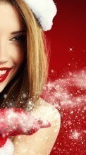 New mobile wallpapers - free download. Girls, People, New Year, Holidays picture and image for mobile phones.