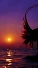 New mobile wallpapers - free download. Girls,People,Landscape,Sunset picture and image for mobile phones.