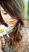 New mobile wallpapers - free download. Girls,People,Camomile picture and image for mobile phones.