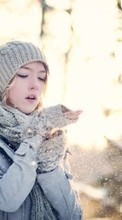 New mobile wallpapers - free download. Girls, People, Winter picture and image for mobile phones.