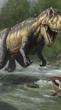 New mobile wallpapers - free download. Dinosaurs, Fantasy, Boats, Rivers, Animals picture and image for mobile phones.