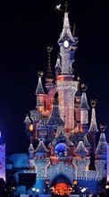 New mobile wallpapers - free download. Disneyland, Night, Landscape picture and image for mobile phones.