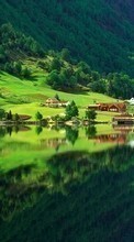 New mobile wallpapers - free download. Houses,Lakes,Landscape picture and image for mobile phones.