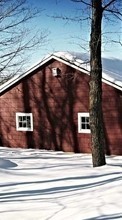 New mobile wallpapers - free download. Houses,Landscape,Snow picture and image for mobile phones.