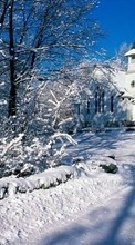 New mobile wallpapers - free download. Houses,Landscape,Snow,Winter picture and image for mobile phones.