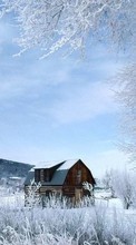 New mobile wallpapers - free download. Houses,Landscape,Winter picture and image for mobile phones.