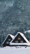 New mobile wallpapers - free download. Landscape, Winter, Houses picture and image for mobile phones.