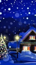 New mobile wallpapers - free download. Houses, Pictures, Snow, Winter picture and image for mobile phones.