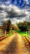 New mobile wallpapers - free download. Roads, Sky, Clouds, Autumn, Landscape picture and image for mobile phones.