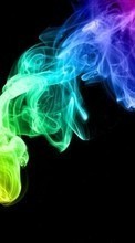 New mobile wallpapers - free download. Smoke, Background, Rainbow picture and image for mobile phones.