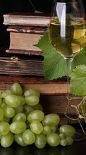 New mobile wallpapers - free download. Food, Background, Books, Vine, Grapes picture and image for mobile phones.